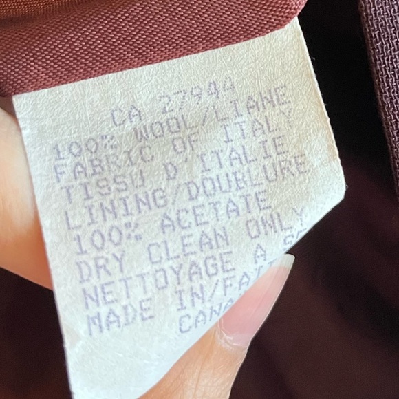 LILLET Wool Blazer and Skirt Purple Set Vintage size 38 - Picture 6 of 10